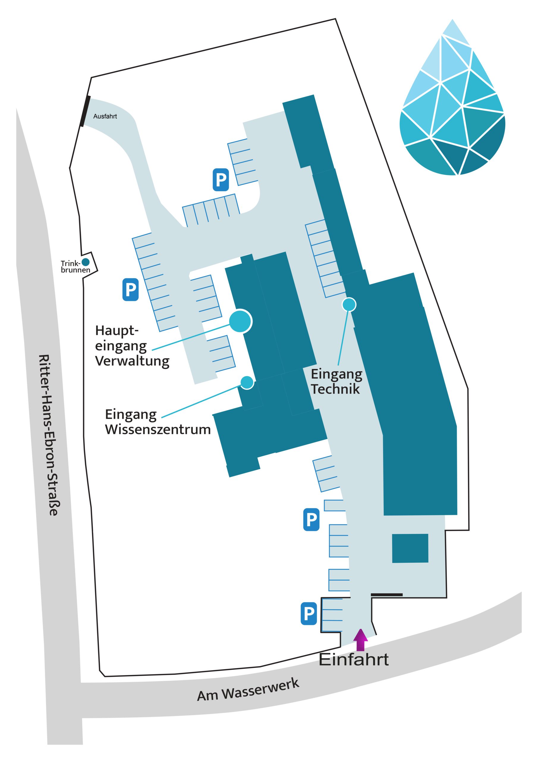 Geländeplan des Wasserzweckverbands